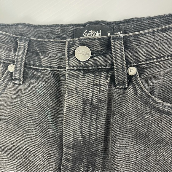 Sportsgirl Distressed Pocket Black Skirt - Size 8 - Picture 2 of 10